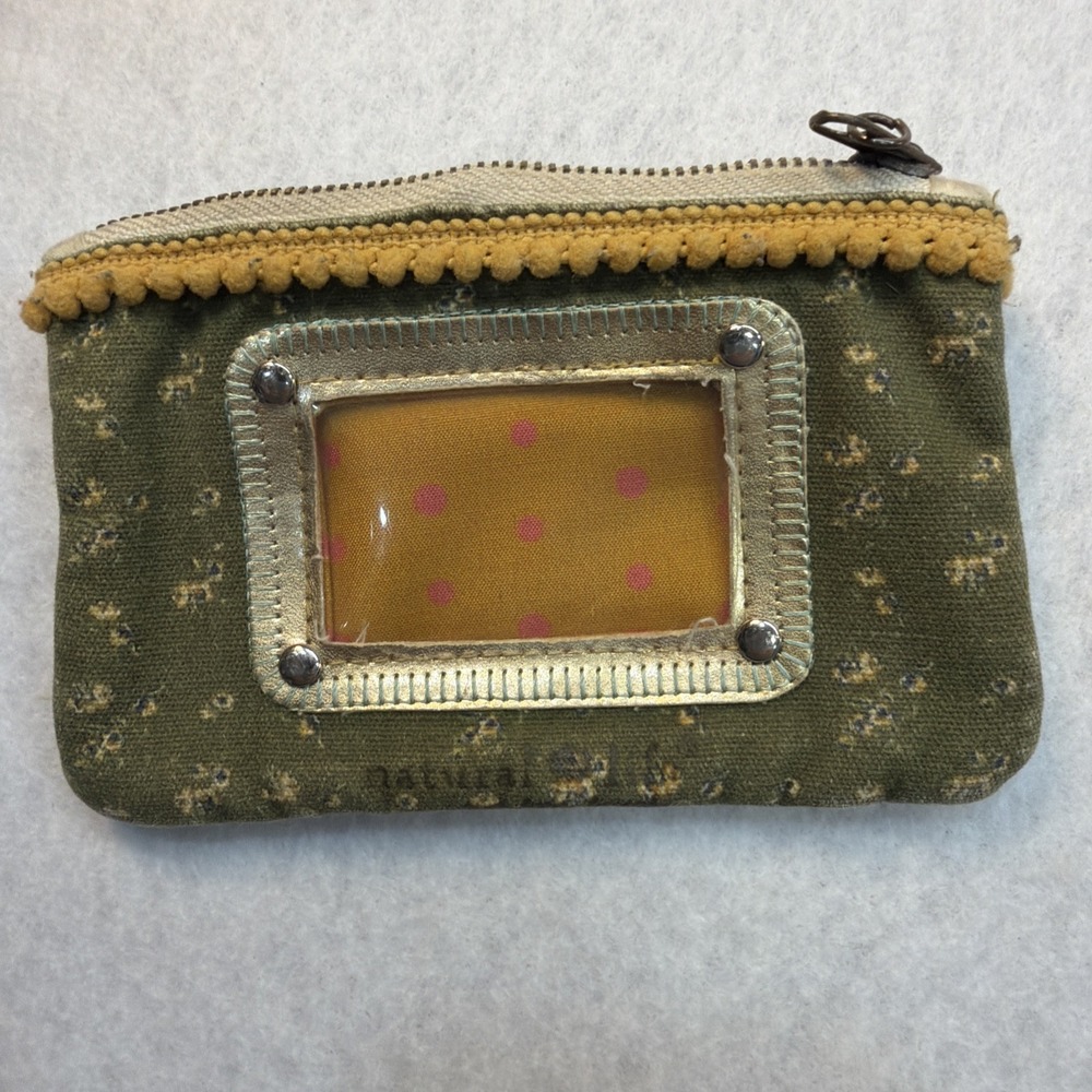 Natural Life  ID Window Credit Card Wallet Purse Zipper Pouch Small - Picture 2 of 11
